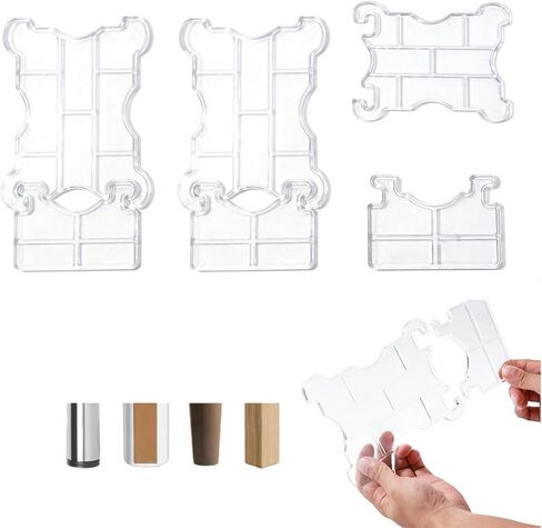 2026 New Upgraded Adjustable 2Pack Couch Spacers & Furniture Protectors，Stoppers to Prevent Sliding，Wall Spacers, Clear Under Couches Blocker for Protects Walls，Headboard Protector in Kuwait
