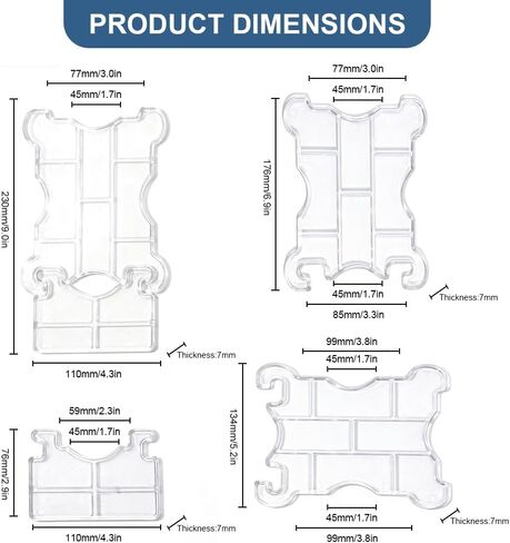2026 New Upgraded Adjustable 2Pack Couch Spacers & Furniture Protectors，Stoppers to Prevent Sliding，Wall Spacers, Clear Under Couches Blocker for Protects Walls，Headboard Protector in Kuwait