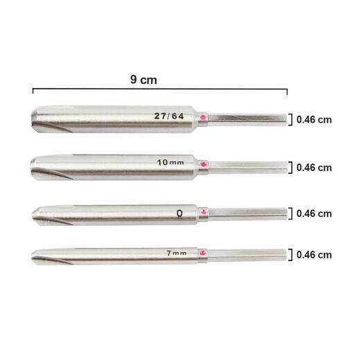 O'SKOOL Pen Barrel Trimmer Kit with No-Sharpening Carbide Cutting Head and 9 Pilot Shafts, 7mm, “O", 27/64", 10mm, 3/8", 25/64", 10.5mm, 31/64", 12.5mm Pen Mill Shafts for Woodturning Pen Blanks in Kuwait