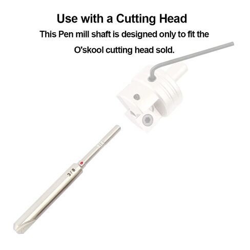 O'SKOOL Pen Barrel Trimmer Kit with No-Sharpening Carbide Cutting Head and 9 Pilot Shafts, 7mm, “O", 27/64", 10mm, 3/8", 25/64", 10.5mm, 31/64", 12.5mm Pen Mill Shafts for Woodturning Pen Blanks in Kuwait
