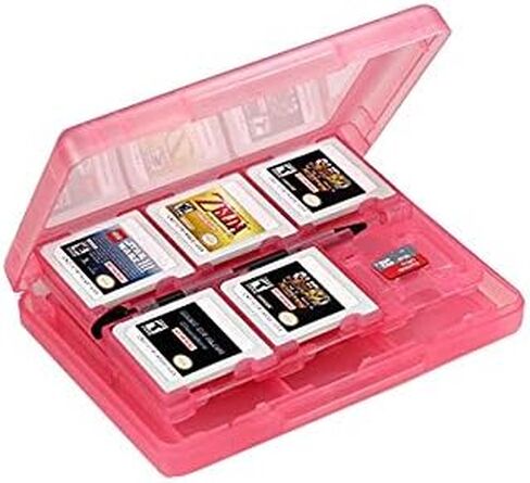 حافظة بطاقات ذاكرة الألعاب 28 في 1 من أوستنت، وحدة تخزين خرطوشة لنينتندو 3DS LL/XL - اللون أسود in Kuwait