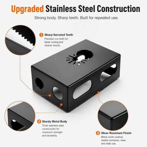 Square Slot Cutter, Upgrade Stainless Steel Drywall Outlet Cutter Compatible with Dewalt 20V & Milwaukee Oscillating Multi-Tools, One Step in Place Electrical Box Cutter for Drywall Sheetrock (2Pcs) in Kuwait