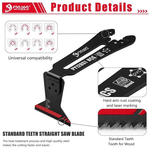 Universal HCS 1-11/32" 90° Reach Oscillating Saw Blades [Patented Design],Power Oscillating Tool Blades,Multitool Blades for Narrow or Corner Cutting (1-Pack) in Kuwait