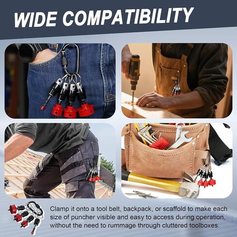 4PCS Bi-Metal Impact Hole Saw Kit for Wood, Drywall, PVC and Thin Metal | Includes 3 Saw Blades(7/8", 1-1/8", 1-3/8") & 1 Double Ended Screwdriver Bit, Easy Chip Removal, Smooth, Fast & Clean Cut in Kuwait