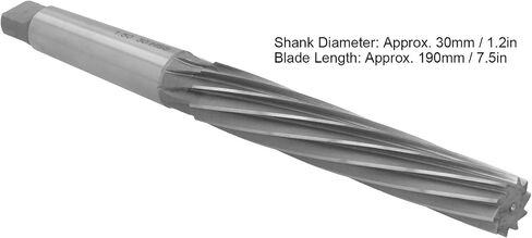 1:50 Reamer HSS Machine Tool, Small Head Design, 30mm Shank Diameter, 10 s, 190mm Length, 1:50 Taper, High Hardness and Durability, for Precision Reaming and Manual Proc in Kuwait