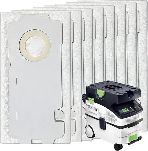 A Fable 8 Pack 204308 Vacuum bags Fit For Festool CT Series from 2019 | 204308 Replacement vacuum bags Compatible With Festool 204308，CT MINI，CT MIDI，CT MINI I，CT MIDI I ，CTC MINI/MIDI and CT15 in Kuwait