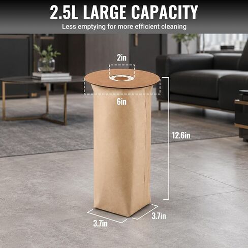 WORKPRO 6PCS Replacement Dust Collection Bags, Compatible With WORKPRO Backpack Vacuum Cleaner (W125417AE) in Kuwait