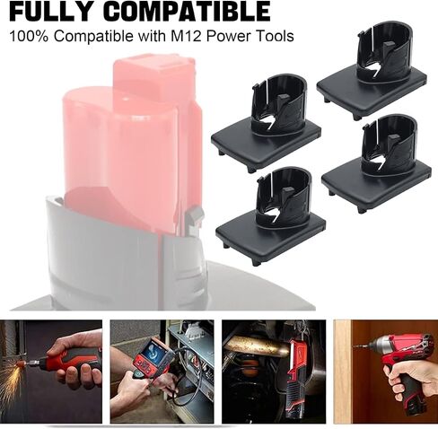 4Pack for M12 Battery Case Replacement M12 Battery Cover M12 Battery Plastic Case Top Shell Compatible with Milwaukee 12V 48-11-2411 M12 Li-ion Battery Shell Housing in Kuwait