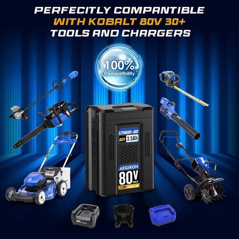 Replacement for Kobalt 80V Battery 3.5Ah, Compatible with All Kobalt 80 Volt Lithium-lon Battery Power Tools, Replace for 80V KB2580-06 KB680-06 KB580-06 KB280-06 Battery in Kuwait