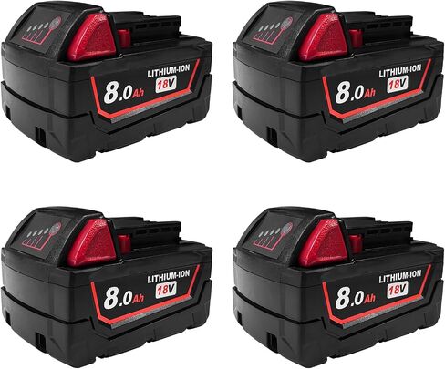 DZEKO 8Ah Replacement Battery for Milwaukee 18V Battery M18 Compatible with Milwaukee 18V Power Tools and Chargers (1 Pack) in Saudi Arabia