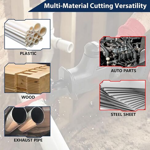 12 Pcs P4EV-6 Air Saw Blades, 4" 24 TPI, 1/2" Shank for Ingersoll Rand | Premium Bimetal Material, Vibration Resistant & Anti-Fracture, Versatile Multi-Material Cutting, Stable Non-Slip Installation in Kuwait