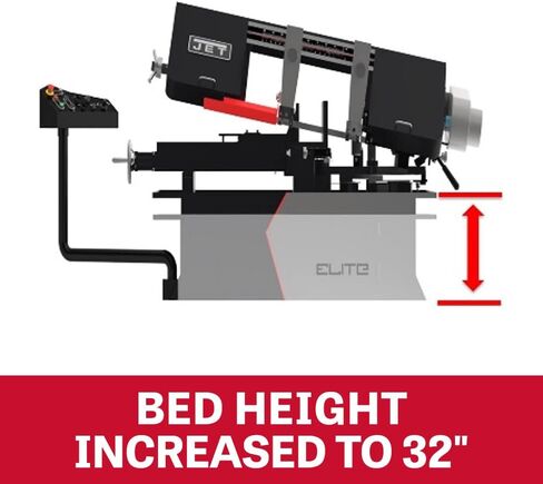 JET Elite 8" x 13" Variable Speed Metal Cutting Horizontal Band Saw, 1-1/2 HP, 1150/230V 1Ph (EHB-8VS) in Kuwait