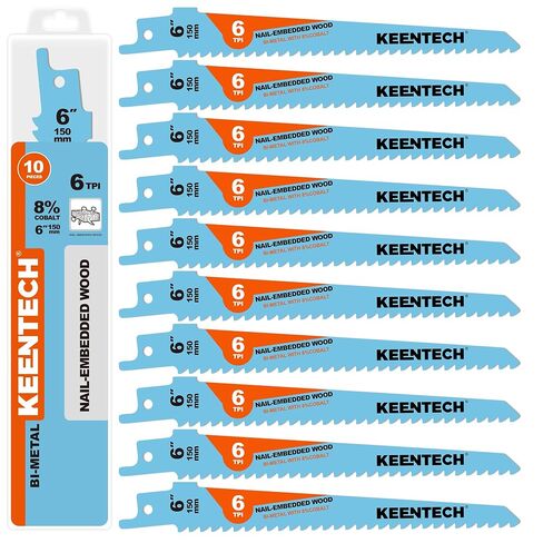 KEENTECH 9 Inch Bi-Metal Reciprocating Saw Blade 5-Pack for Clean Metal Cutting, 14 TPI, Fits Milwaukee Sawzall and Other Reciprocating Saws in Kuwait