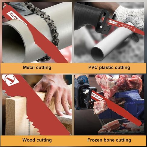 25 Pack P4FS-20 32 TPI Air Reciprocating Saw Blades, 1/2" Shank Air Saw Blades for Metal, PVC, Pallet, Auto Parts, Resin & Plastic Cutting in Kuwait