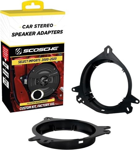 Scosche Compatible with Select 2010 to 2012 Lexus, 2004 to 2016 Scion, 2013 to 2018 Subaru & 2000 to 2019 Toyota Vehicles 5.25" - 6.5" Speaker Adapters (1 Pair) SAT6 in Kuwait