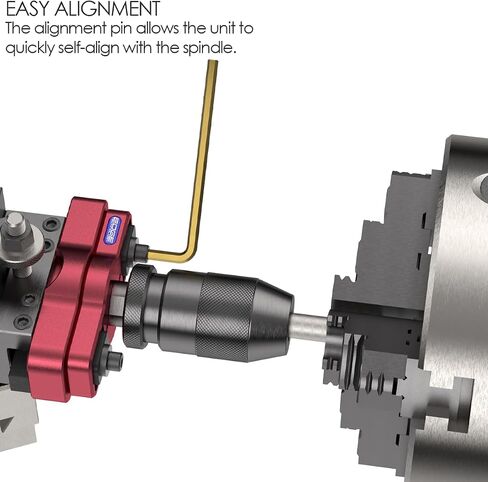 41-000 Tool Post Drill Chuck – Can be Quickly and Accurately Aligned to Spindle Axis, Keyless 1/32"–1/2" Drill Chuck Included, Mounts in Lathe Tool Post AXA BXA CXA in Kuwait