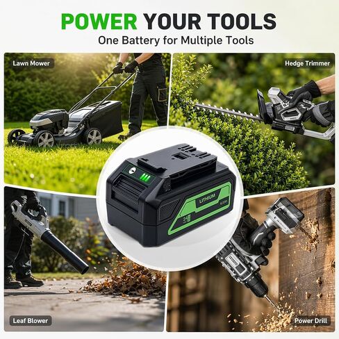 6000mAh Replacement for Greenworks 24V Battery | Compatible with Models 29842 29852 LB24A020 BAG709 Perfect for Lawn Mowers, Trimmers, Chainsaws & All 24V Cordless Tools in Saudi Arabia
