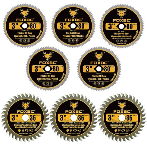 FOXBC 3 Inch Circular Saw Blade 36 Tooth, 80T - 6 Pack in Kuwait