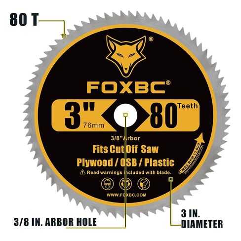FOXBC 3 Inch Circular Saw Blade 36 Tooth, 80T - 6 Pack in Kuwait