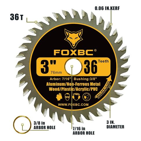 FOXBC 3 Inch Circular Saw Blade 36 Tooth, 80T - 6 Pack in Kuwait