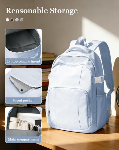 Cute Black Backpacks for School Women Men, Lightweight Casual Daypack College Backpack,Simple Middle Students Bookbag, Waterproof High School Bag for Teens Girls Boys in Saudi Arabia