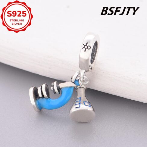 3D Microscope Dangle Charm, S925 Sterling Silver Charms, DNA Biology Medical Helix Chemistry Science Charms Suitable for Pandora Bracelet Jewelry Gift in Kuwait