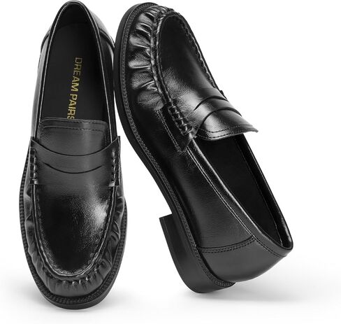 DREAM PAIRS Penny Loafers for Women Business Work Shoes | Comfortable Slip On Casual Dress Shoes Lightweight Office Flats Shoes in Kuwait