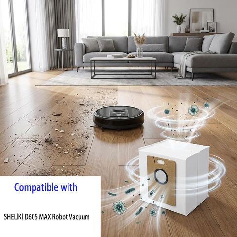 D60S MAX Dust Bags Replacement for SHELlKl D60S MAX robot vacuum: 10 Pack in Kuwait
