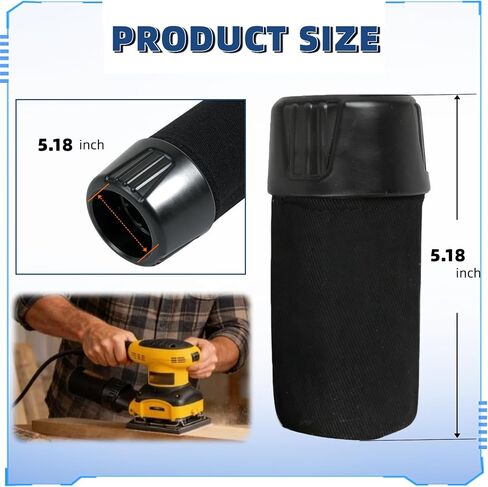 N273733 Dust Bag Assembly Compatible with DeWalt DWE6423K DWE6411 2PCS | Fits 5 in sanders and 4-1/2 in circular saw dust ports, collecting dust, wood chips and debris for cleaner work areas. in Saudi Arabia