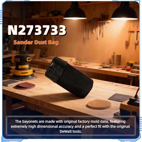 N273733 Dust Bag Assembly Compatible with DeWalt DWE6423K DWE6411 2PCS | Fits 5 in sanders and 4-1/2 in circular saw dust ports, collecting dust, wood chips and debris for cleaner work areas. in Saudi Arabia