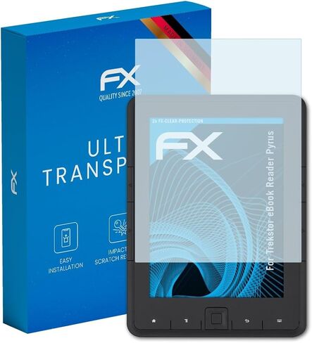 طبقة حماية شاشة atFoliX متوافقة مع واقي شاشة Pyrus لقارئ الكتب الإلكترونية Trekstor، طبقة حماية FX فائقة الوضوح (2X) in Kuwait