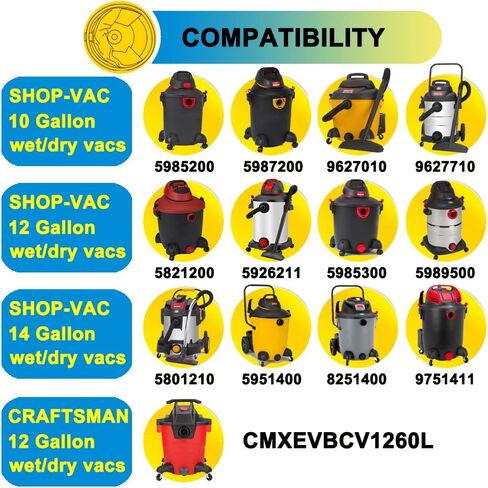 6 Pack Shop Vac Bags 10-14 Gallon bags in Kuwait