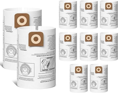 10 Pack 16-20 Gallon Shop Vac Bags, High-Efficiency Dust Bags Compatible with Craftsman CMXEVBE17595 18595 17596, Replacement for Part CMXZVBE38749 38749, Drywall & Fine Dust Filter in Kuwait