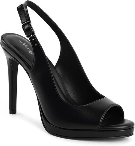 Platform Heels for Women, Slingback High Heels, Stiletto Heel Pumps with Peep Toe and Cushioned Insole in Kuwait