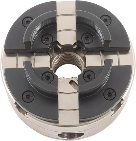 findmall 4 Inch Wood Lathe Chuck Set 1" x 8tpi thread 3/4"x16TPI Adapter | 2Pcs jaws, for Metalworking, Drilling, Milling in Kuwait