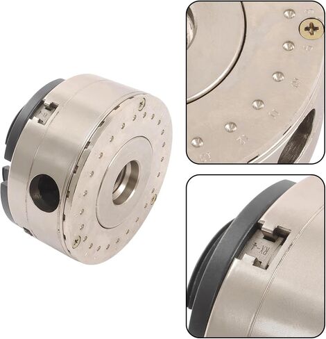 findmall 4 Inch Wood Lathe Chuck Set 1" x 8tpi thread 3/4"x16TPI Adapter | 2Pcs jaws, for Metalworking, Drilling, Milling in Kuwait