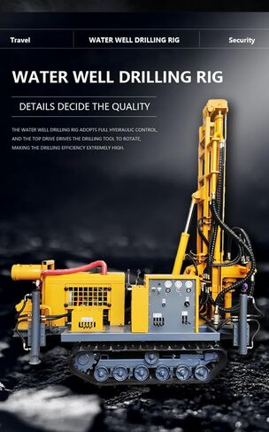 Crawler Mounted Hydraulic Borehole Drilling Machine with Mud Pump for Water Well Drilling 50m to 300m Depth Range High Efficiency Mobile Drill Rig Heavy Duty Equipment Customizable Options in Kuwait