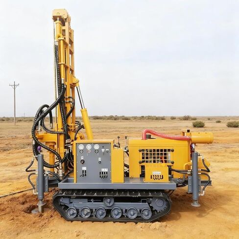 Pneumatic Borehole Drilling Rig Air Powered Water Well Drilling Machine for Geological Survey Water Well Construction and Soil Sampling Portable Heavy Duty Equipment Customizable Design in Kuwait