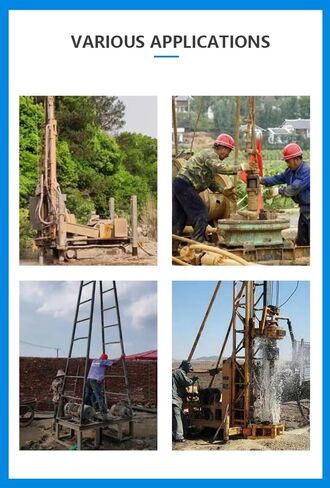 Pneumatic Borehole Drilling Rig Air Powered Water Well Drilling Machine for Geological Survey Water Well Construction and Soil Sampling Portable Heavy Duty Equipment Customizable Design in Kuwait