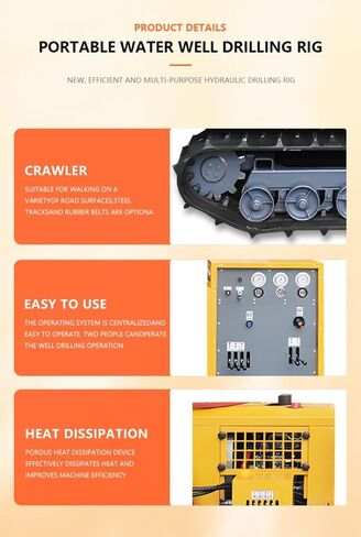 Air Driven Borehole Drilling Equipment Pneumatic Water Well Rig for Soil Sampling Customizable in Kuwait
