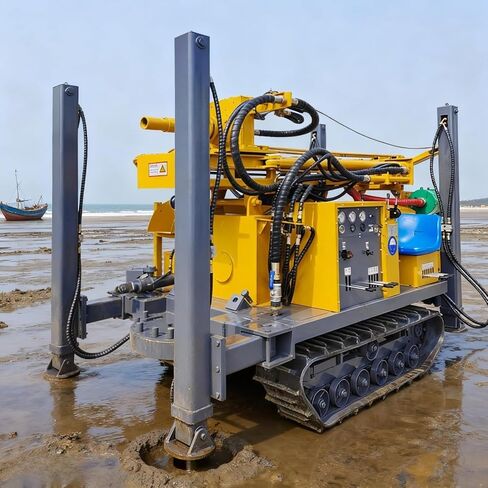 Air Powered Water Well Drilling Rig Pneumatic Borehole Drilling Machine for Geotechnical Investigation Water Well Construction and Soil Sampling Portable High Efficiency Equipment Customizable in Kuwait