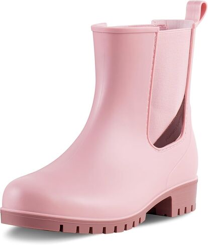 planone Short Rain Boots for Women Fashion Waterproof Chelsea Ankle Boots Non-Slip Matte Rubber Boots Cute Lightweight Outdoor Garden Shoes Work Booties for Ladies with Removable Comfort Insole in Kuwait