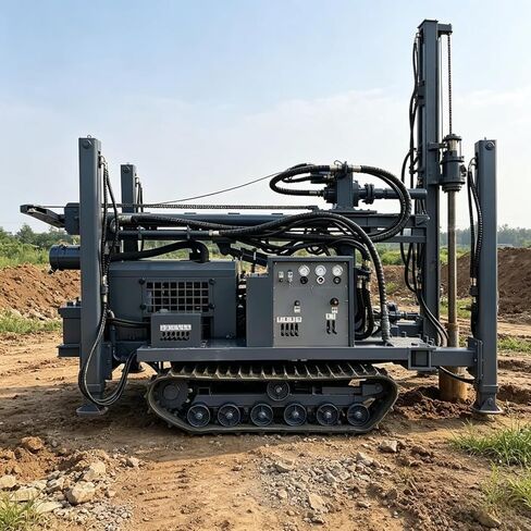 Hydraulic Crawler Water Well Drilling Rig with Mud Pump for Deep Borehole Drilling and Irrigation Applications 150m to 300m Depth Range High Performance Customizable Design in Kuwait