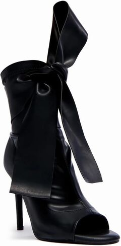 MissHeel Peep Toe Booties for Women Sexy Bow Tie Ankle Boots in Kuwait