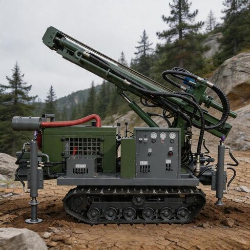 Portable Pneumatic Water Well Drill Rig – 100m to 500m Depth Range, Efficient Air-Driven Borehole System for Water Wells in Various Geologies, Ideal for Agricultural and Industrial Applications in Kuwait