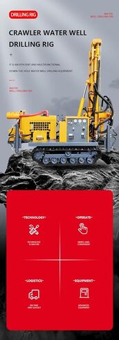 Portable Pneumatic Water Well Drill Rig – 100m to 500m Depth Range, Efficient Air-Driven Borehole System for Water Wells in Various Geologies, Ideal for Agricultural and Industrial Applications in Kuwait