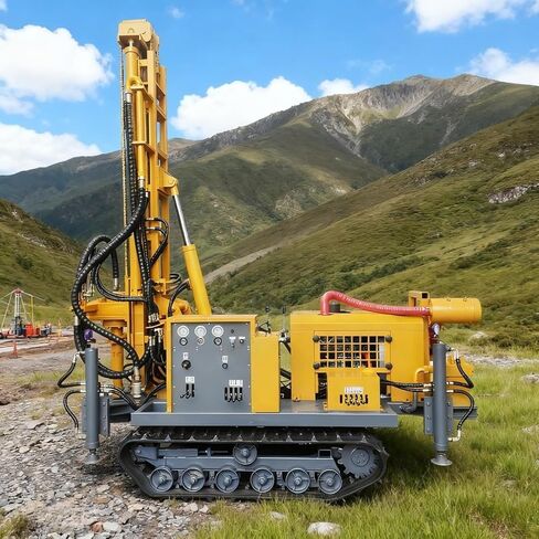 Pneumatic Water Well Drilling Rig Air Powered Borehole Drilling Machine for Water Well Construction Geotechnical Investigation Soil Sampling Portable High Efficiency Equipment Customizable Design in Kuwait