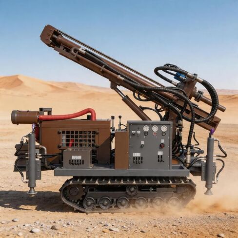 Portable Pneumatic Borehole Rig Air Driven Water Well Drilling Machine Customizable in Kuwait