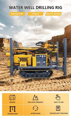 Portable Pneumatic Borehole Rig Air Driven Water Well Drilling Machine Customizable in Kuwait
