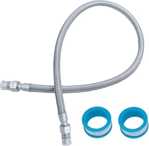 Stainless Steel 1/2" Compressor Jumper Hose,40" Length - 1/2" NPT Rotating Fittings, 750°F & 450 PSI in Kuwait